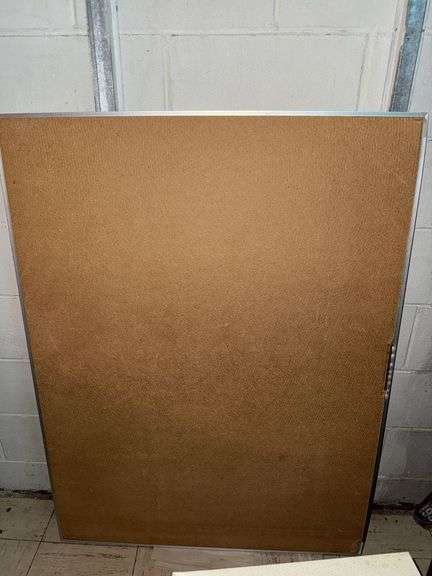 2 drawer metal filing cabinet & corkboard