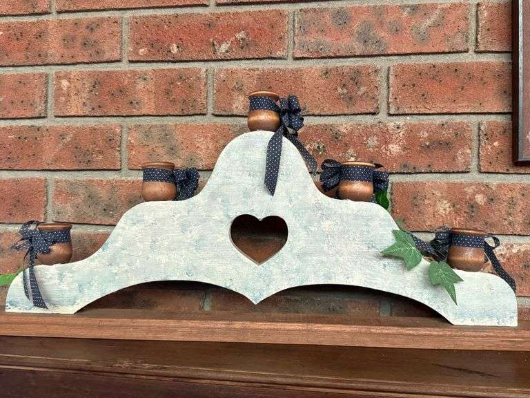 Vintage Wooden Candelabra