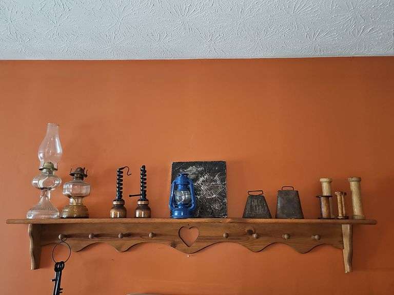 Wooden wall shelf