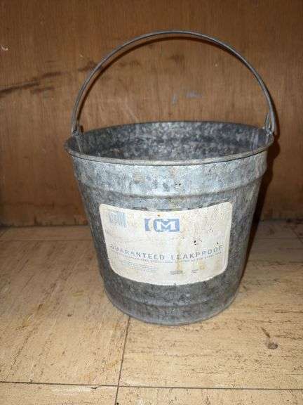 Galvanized steel bucket or pail with handle