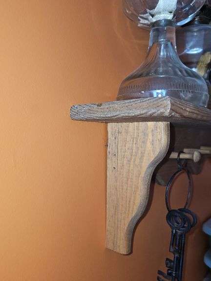 Wooden wall shelf