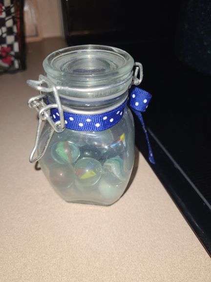 Small jar of marbles