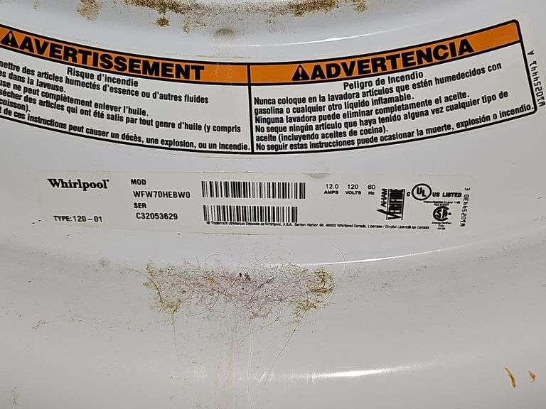 Whirlpool HE washer