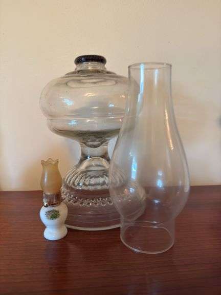 Oil lamp, lamp shade, & mini lamp