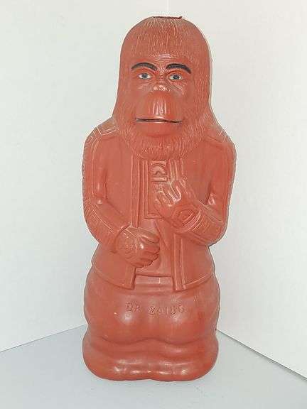 Vintage 1967 Planet of the Apes Dr. Zaius blow mold bank