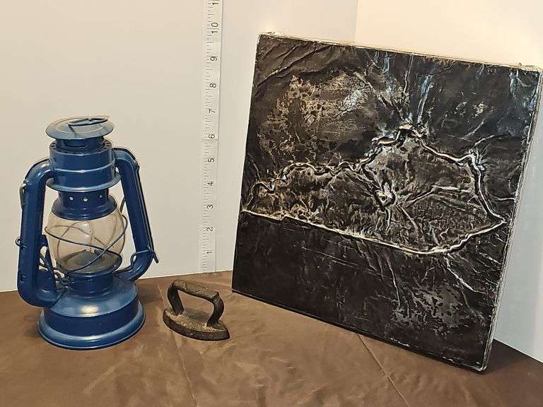 Cast iron, KY art, & blue lantern