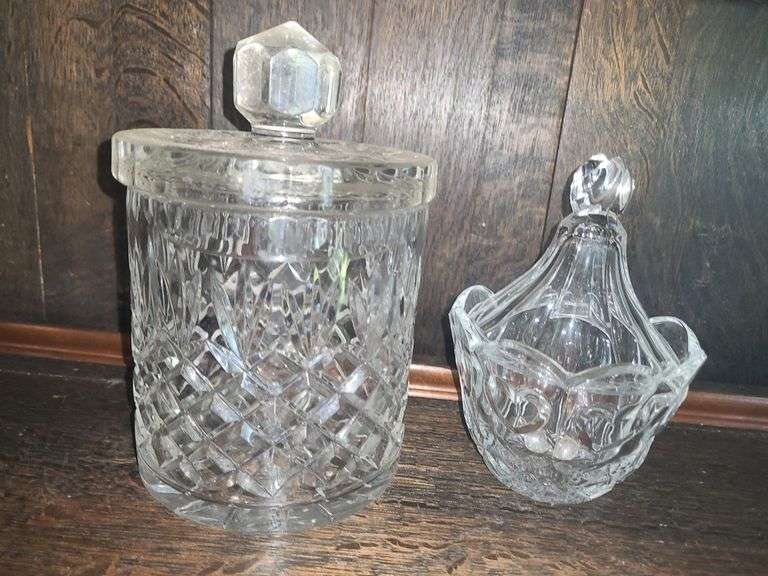 Clear glass candy dishes