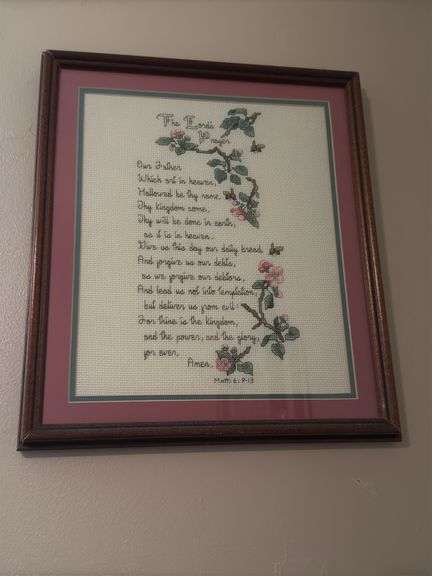 Vintage 1984 “The Footprints of God” by Ken Brown, Small Framed John 3:16 Biblical verse &  Framed C