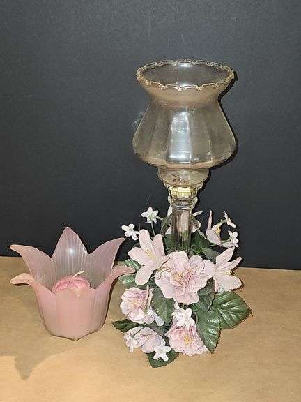 Candle holders and flowers