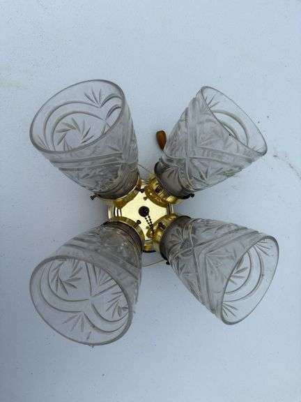 Cut glass light fixture