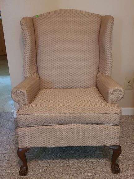 Upholstered Wing Back Chair