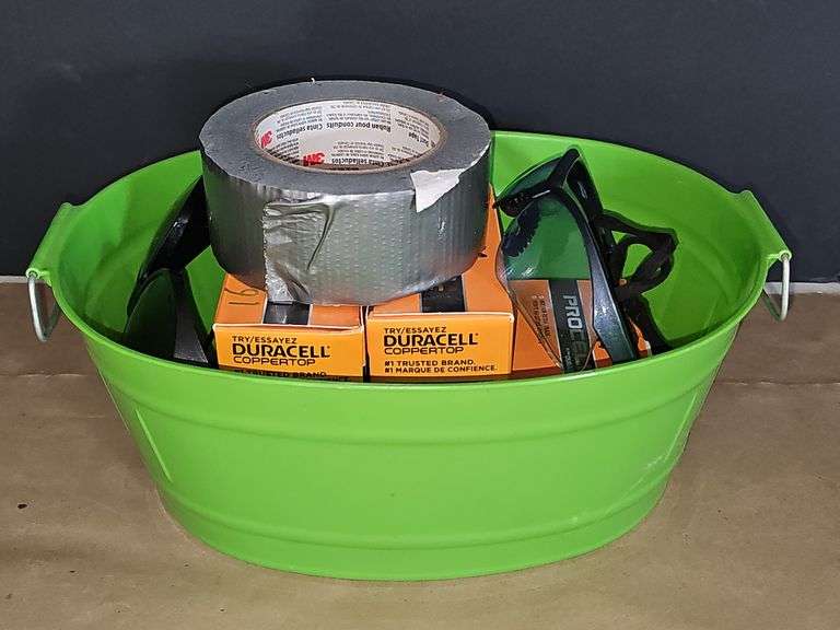 AA batteries, safety glasses and more.