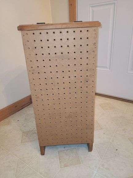 Taters & Onion wooden bin
