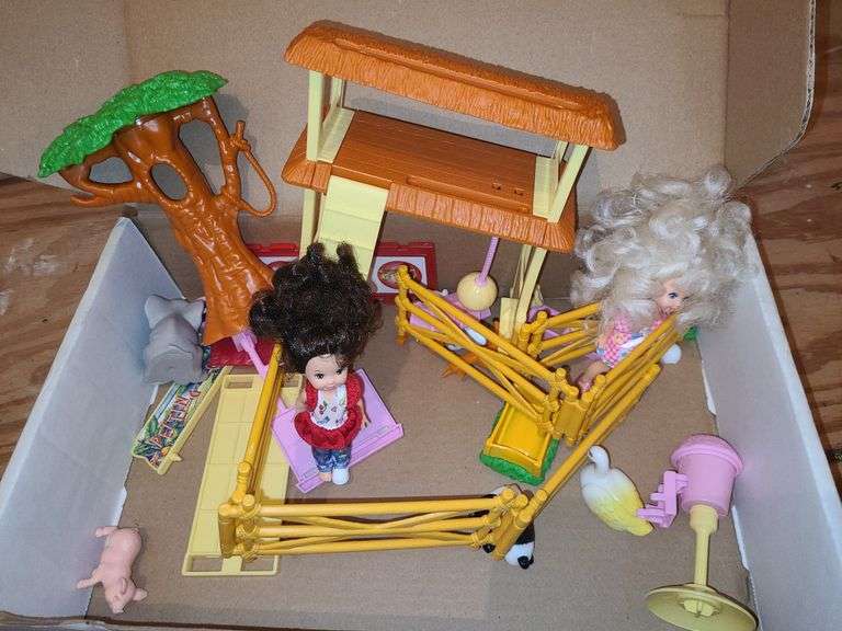 Vintage doll house and furniture