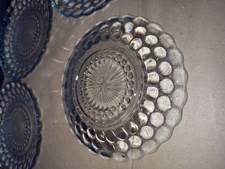 Anchor Hocking Blue Bubble Depression Glass