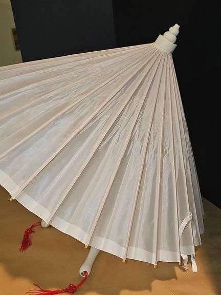 Wooden and cloth oriental style umbrellas