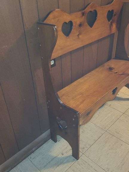 Wooden hall bench