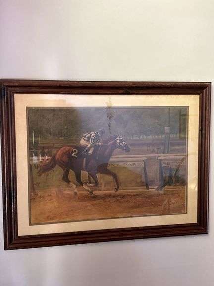 Framed horse drawing
