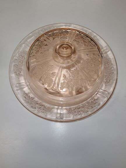 Pink Depression Glass - butter dish