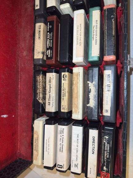 Vintage 8 track tapes & case