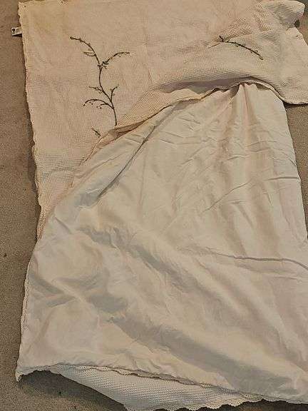 Cloth shower curtain, clothes hamper, & more.