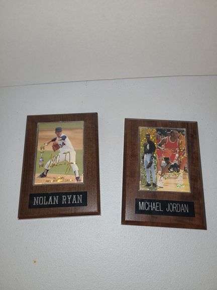 2 framed baseball cards