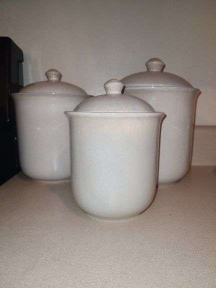 JC Penney 3 piece canister set.