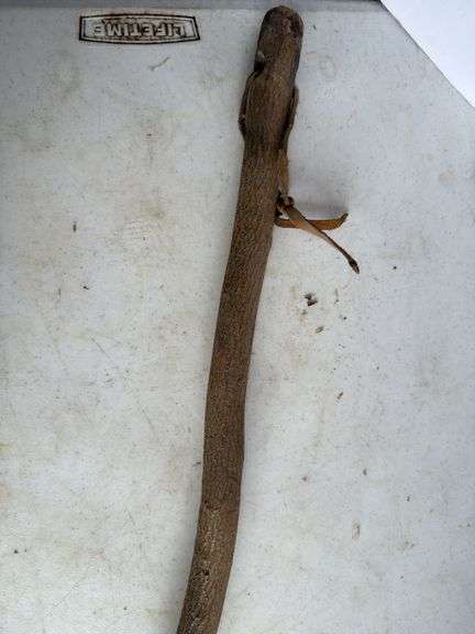 Wooden twisted walking cane