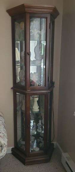 2 door light up Curio Cabinet