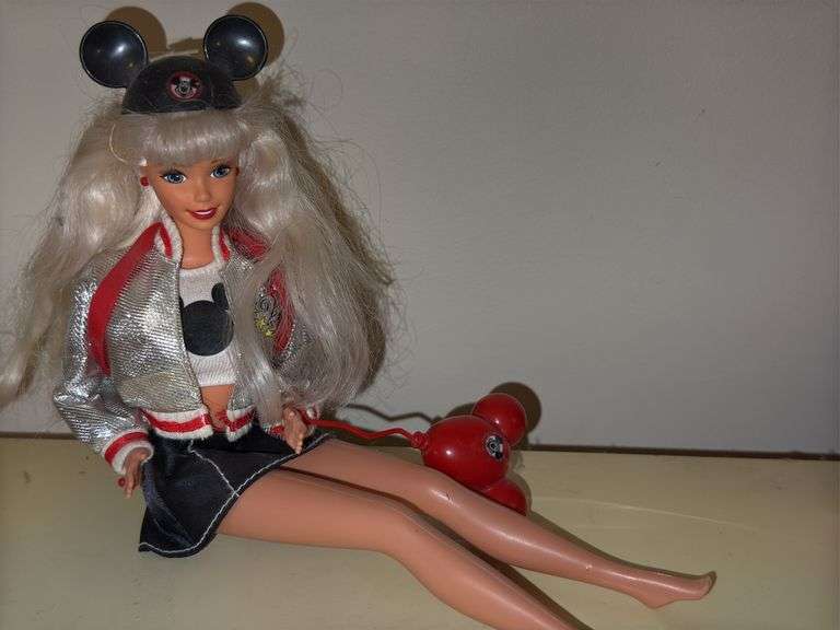 1998 Walt Disney World 2000 Barbie (in original box) & 1996 Walt Disney World Barbie (no box)