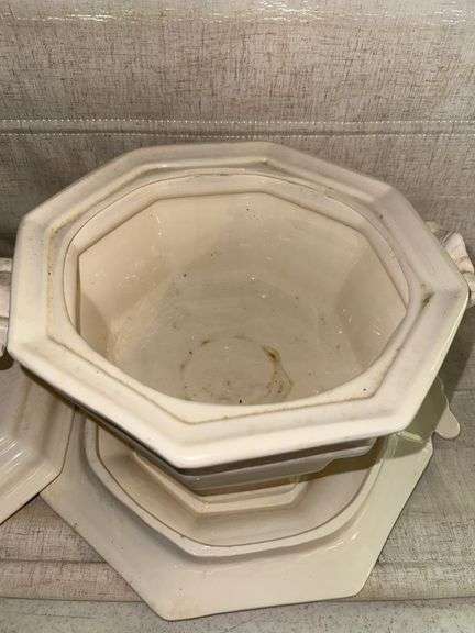Vintage White Ironstone Soup Tureen
