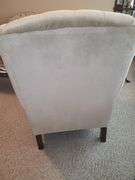 Crushed velvet cream colored Wingback chair