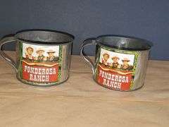 "Bonanza" Tin Ponderosa cups
