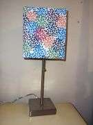 Silver lamp with square shade