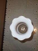 Milk glass electric lamp
