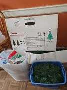 Christmas Trees & totes of Christmas items