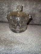 Cut Glass Candy Dish with Lid