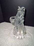 Clear Crystal Class Footed Vase & Clear Crystal Angel Holder
