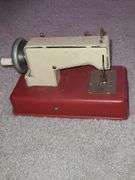 Vintage childs sewing machine & iron