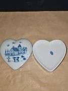 Blue & white porcelain jewelry box & blue and white porcelain watering can