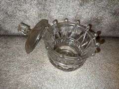 Cut Glass Candy Dish with Lid
