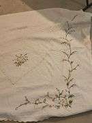 Cloth shower curtain, clothes hamper, & more.