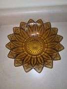 Federal Glass 10" Golden Petal Starburst Bowl & Carnival Glass Bubble Dessert/Fruit Bowls