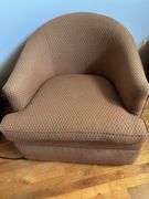 Vintage diamond pattern swivel chair