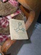 Vintage Wood Heart Cutout Doll / Teddy Bear Wooden Chair & Boyds Bear