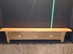 3 wooden shelves & decore