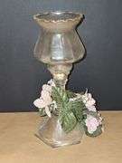 Candle holders and flowers