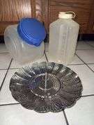 Serving Platters, Plasticware, Food Tote, 2pc Ceramic Entertainment Set and more