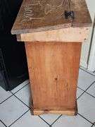 Vintage wooden trash can
