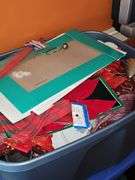 Christmas Trees & totes of Christmas items